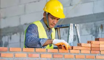 Construction professionals at work